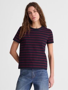 Madewell The Perfect Crewneck Tee in Allday Jersey L